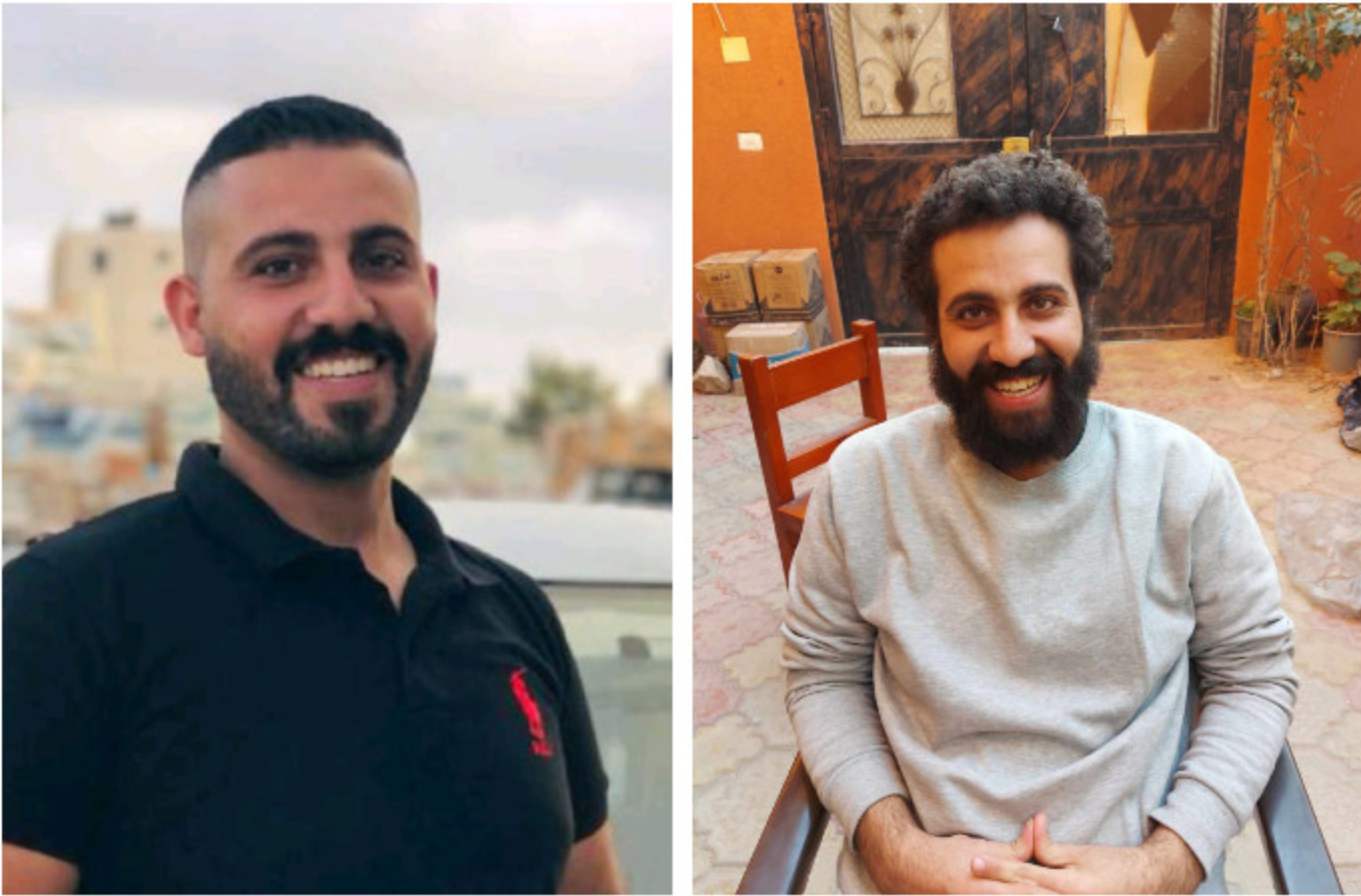 Left: Mousa Hassan before detention. Right: Mousa Hassan after his release.